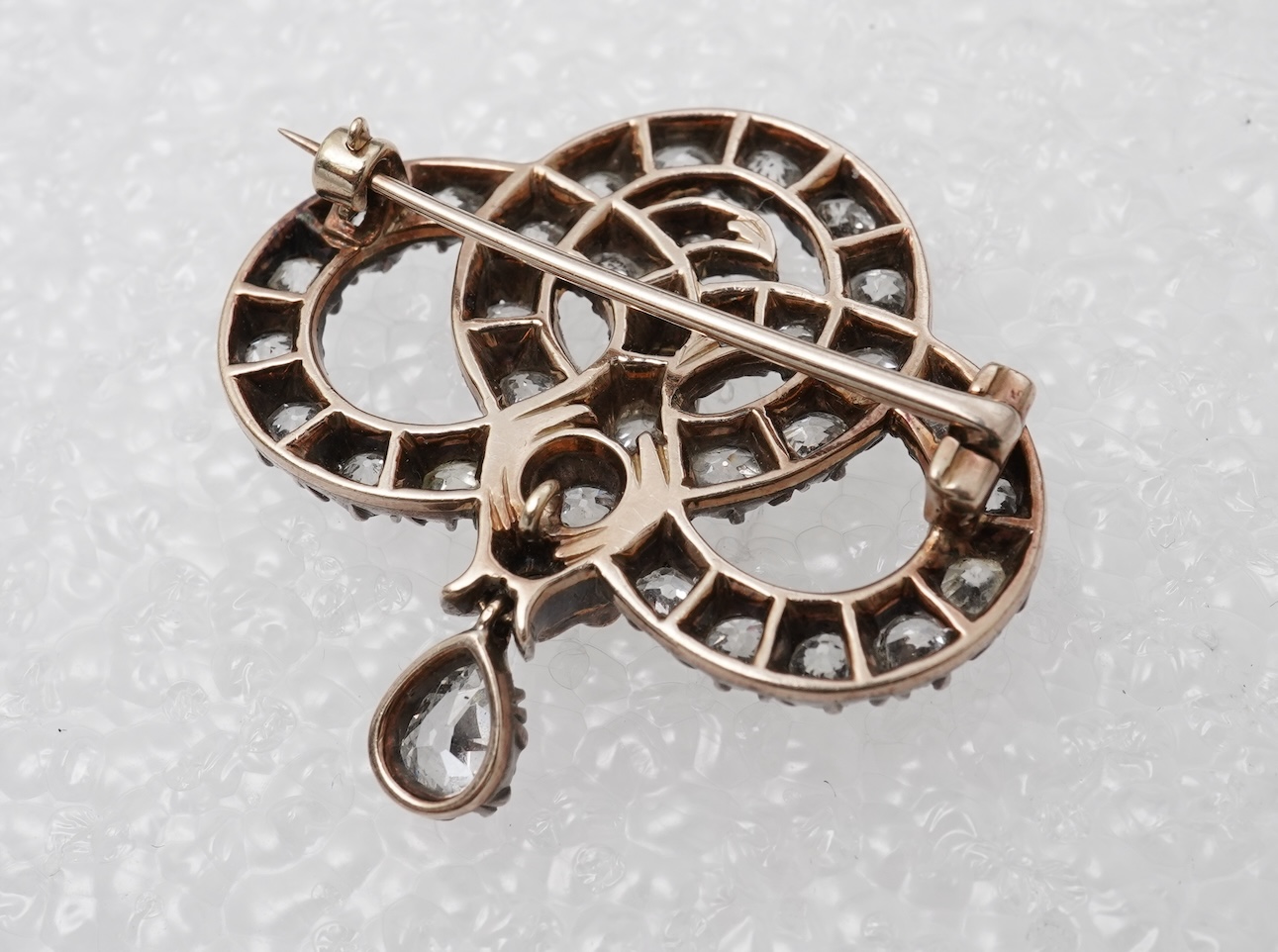 A Victorian diamond brooch, late 19th century